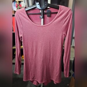 LuLaRoe Long Sleeve Ribbed Top in Dusty Rose